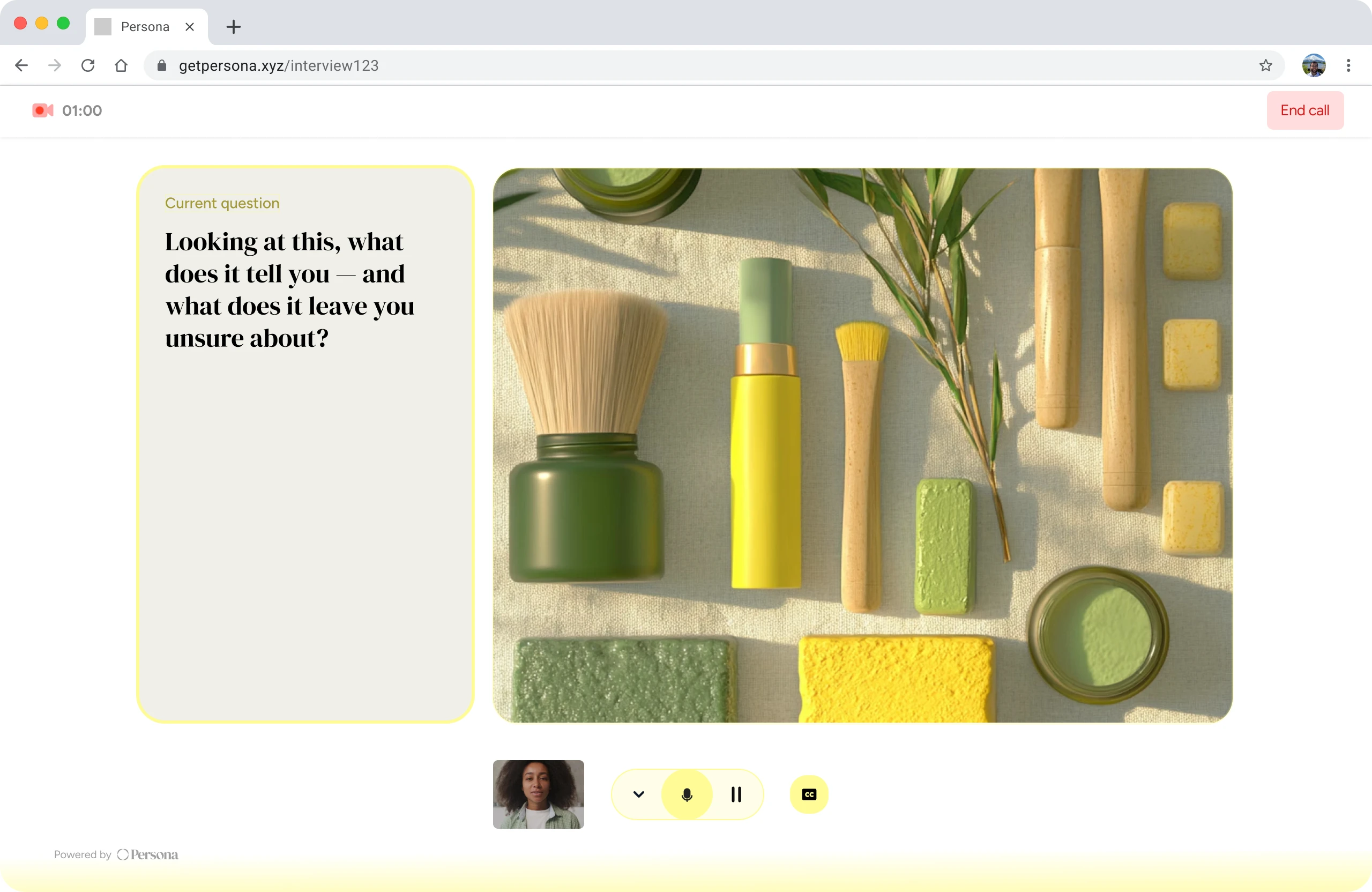 Persona AI-moderated interviews — Packaging Comprehension