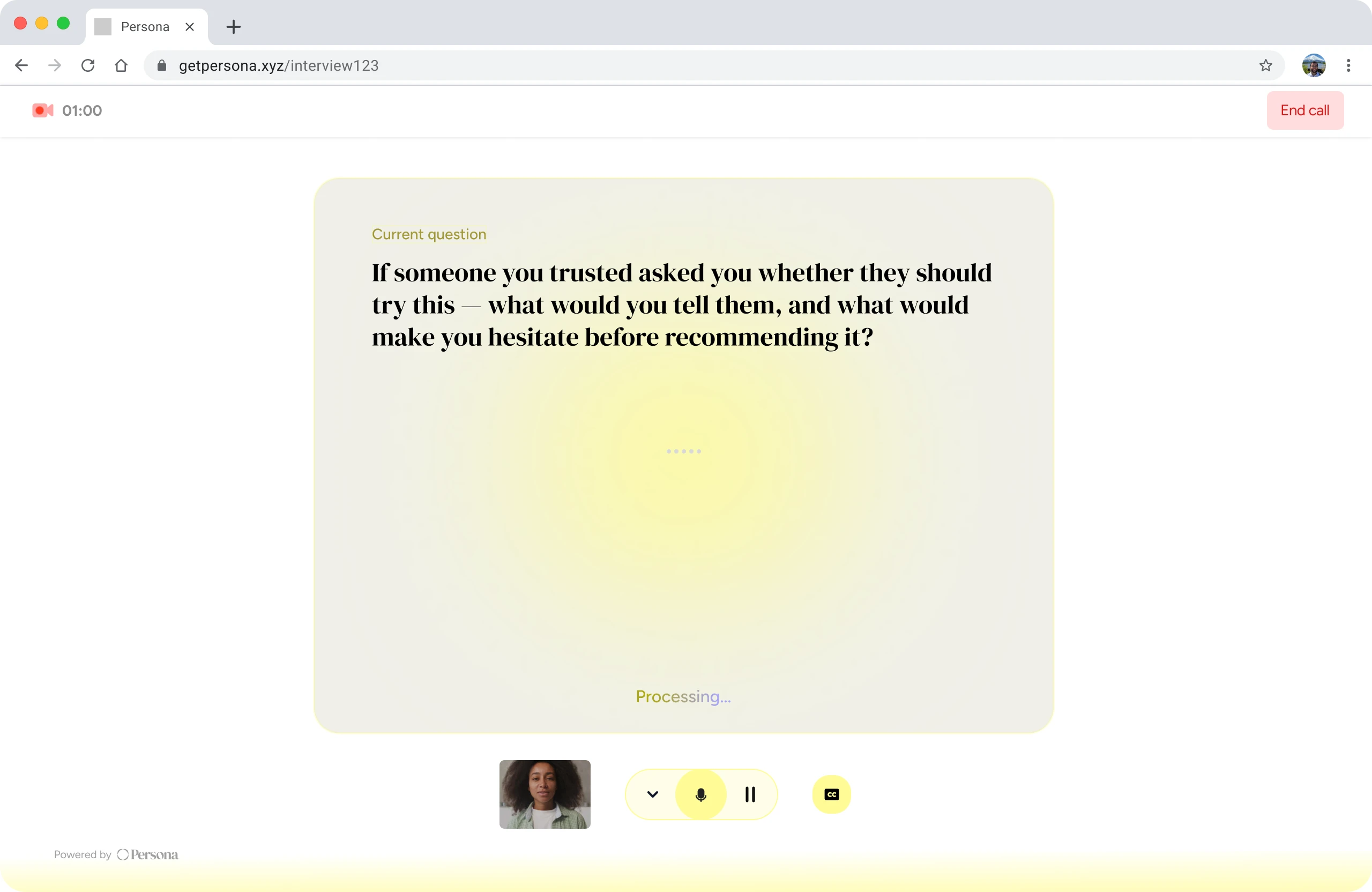 Persona AI-moderated interviews — Understand Why Segments Behave